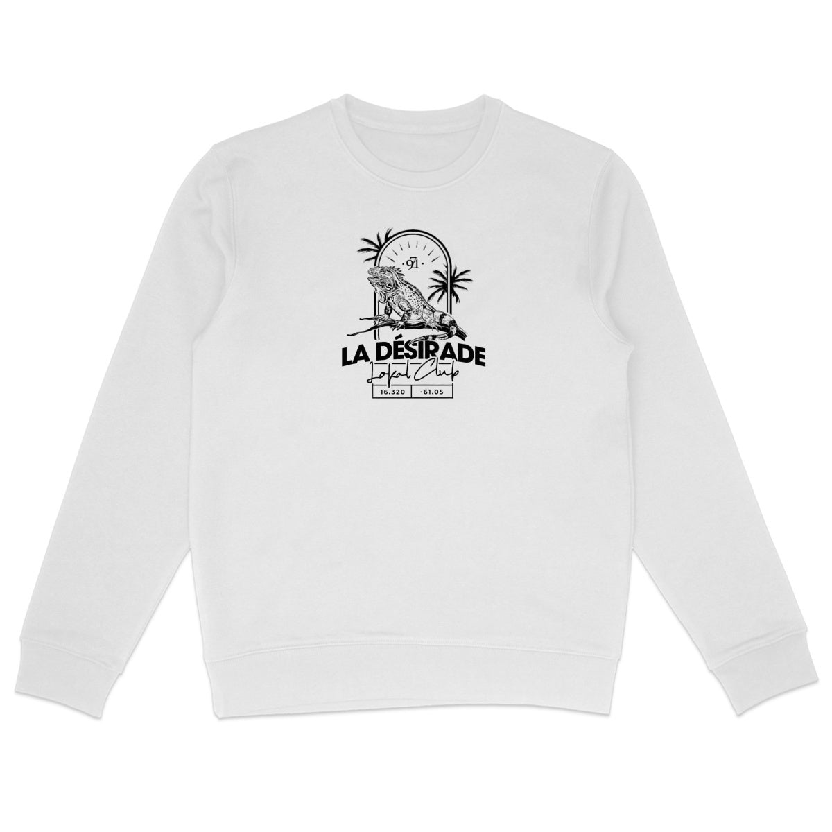 Sweat-shirt unisexe léger - Iguane La Désirade - face_0