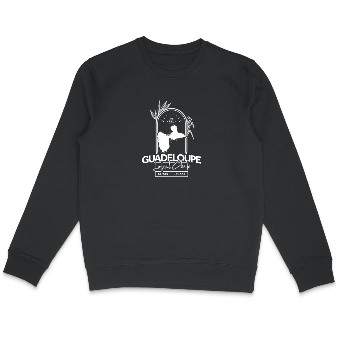 Sweat-shirt léger - Carte Guadeloupe - face_0
