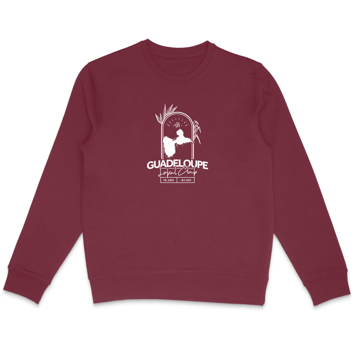 Sweat-shirt léger - Carte Guadeloupe - face_3