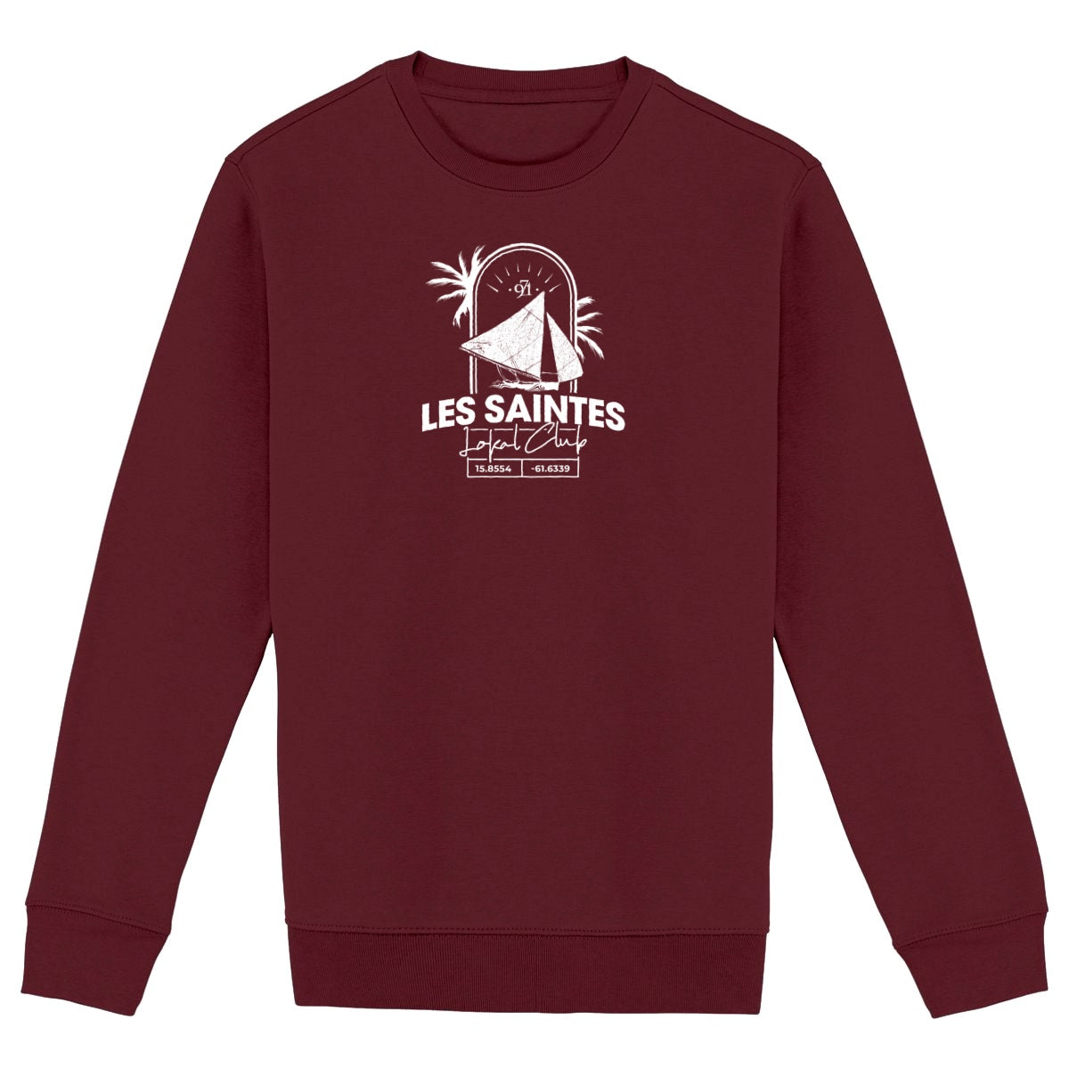 Sweat-shirt premium - Saintoises Les Saintes - face_bordeaux