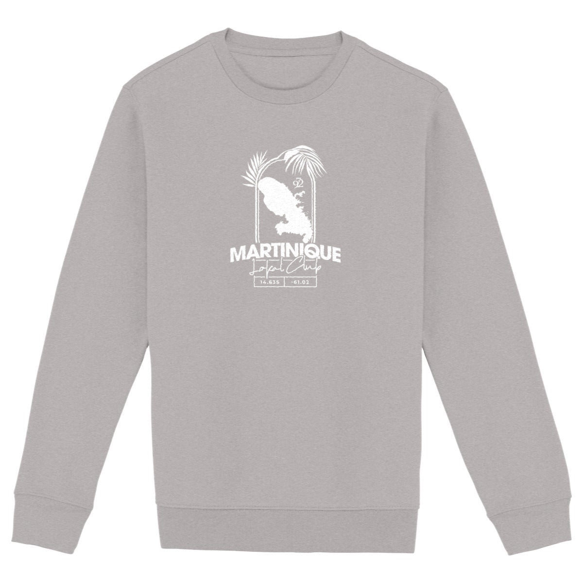 Sweat-shirt premium - Carte Martinique - face_gris