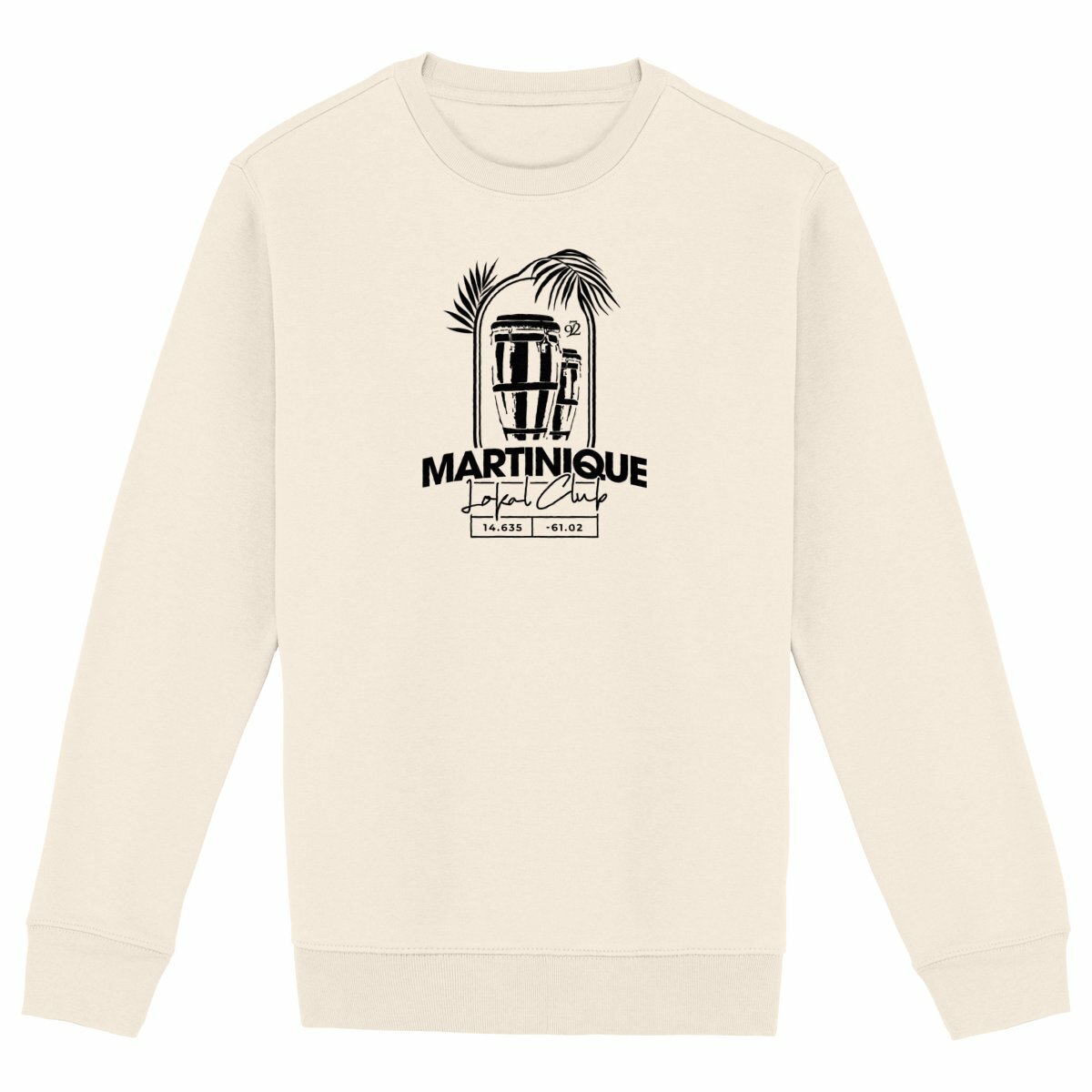 Sweat-shirt premium - Tambours Martinique - face_ivoire