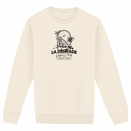 Sweat-shirt premium - Iguane La Désirade - face_ivoire