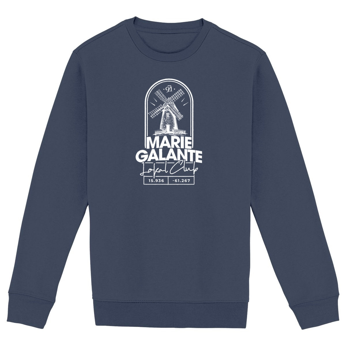 Sweat-shirt premium - Moulin Marie-Galante - face_marine