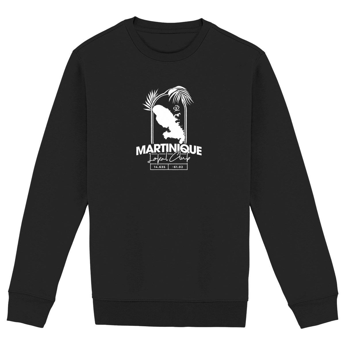 Sweat-shirt premium - Carte Martinique - face_noir